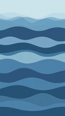 Obraz premium Abstract Blue Waves.