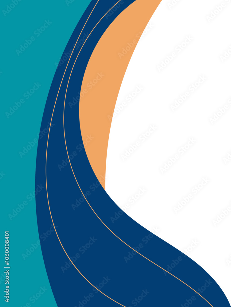 Poster abstract corner border design vector