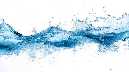 Obraz premium Abstract digital artwork of water splash in motion on transparent background, creative art concept