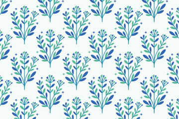 Fototapeta premium Vibrant Seamless Floral Pattern with Colorful Botanical Flowers and Leaves Modern Abstract Design for Fashion Fabric and Digital Print Backgrounds