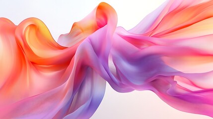 Fototapeta premium Abstract colorful fabric flowing in the wind.
