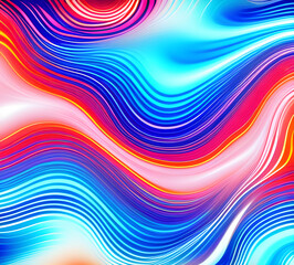 Obraz premium Blue and colorful wavy dynamic motion graphics. light motion shape curve. wavy banner template. background texture, neat cracks, 8k quality. generative ai 