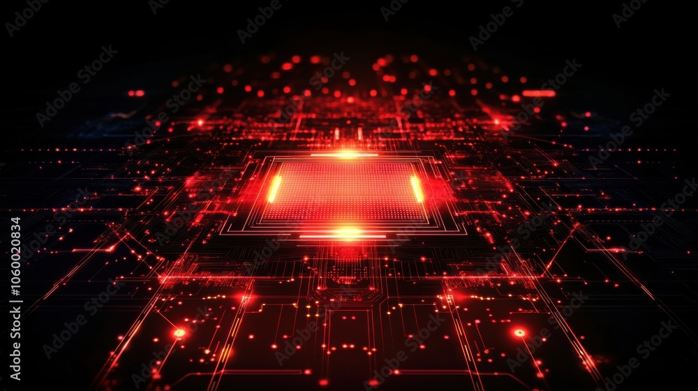 Poster abstract circuit board design with dark background
