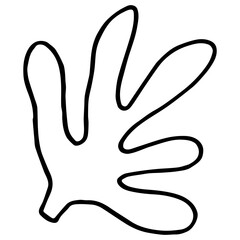 Obraz premium Simple Line Art Leaf