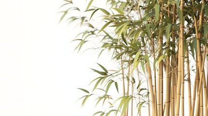 Fototapeta premium Bamboos isolated on the white background.