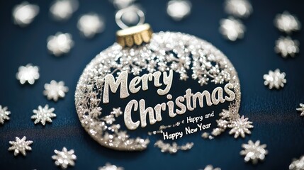 Elegant Christmas Ornament with Festive Greetings