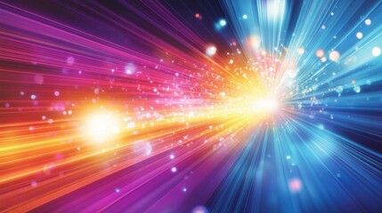 Vibrant Digital Abstract Landscape