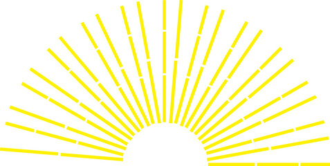 Fototapeta premium Hand drawn sunburst clip art. isolated on black background. Vector illustration. EPS 10