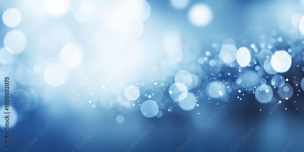 Poster soft blue abstract background with bokeh effect