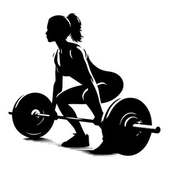 Weightlifting Silhouette Vector Illustration