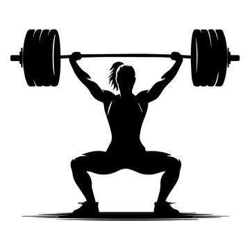 recommend clip art: Weightlifting Silhouette Vector Illustration