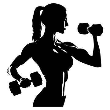 recommend clip art: Weightlifting Silhouette Vector Illustration
