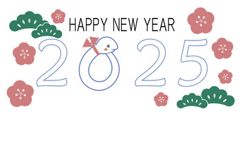 ２０２５年　蛇年　年賀状