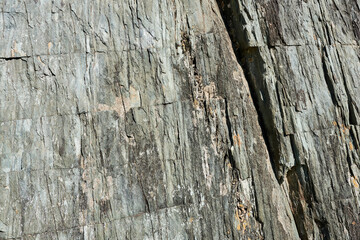 Fototapeta premium Rock texture. A crack in a rock. Rough rock texture. 