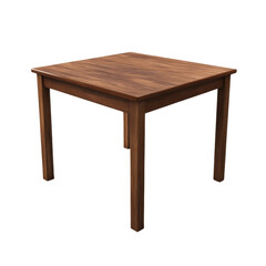 Wooden Table Isolated on Green Background.