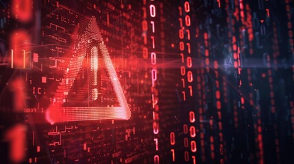Warning Symbol in a Digital Matrix