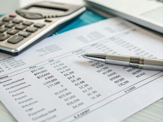 Fototapeta premium Bank Statement Close-Up