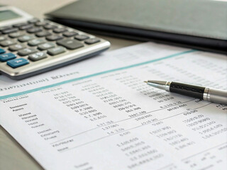 Bank Statement Close-Up