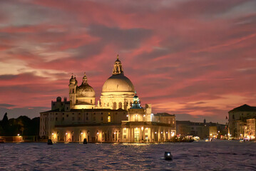 Venice Sunset: Romantic Skyline with Basilica
