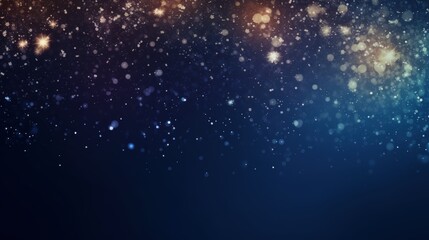 Obraz premium Sparkling Night Sky with Glittering Stars and Lights , Happy New Year, Beautiful creative holiday background with fireworks and Sparkling, space for text 