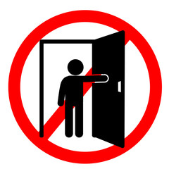 warning sign no entry, do not enter