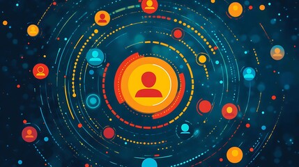 Connecting individuals the digital network of people in modern society