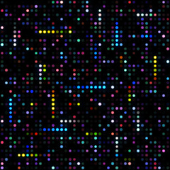Digital technology dots pixel seamless pattern - 3d rendering