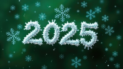 Happy New Year 2025, Snowflakes background, Christmas background