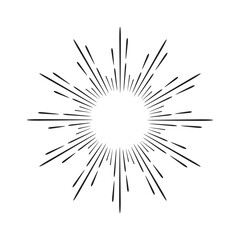 Fototapeta premium Radial burst abstract comic book flash explosion radial lines on transparent background, Star warp