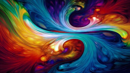 Vibrant Abstract Swirling Colors in Motion With Dynamic Energy