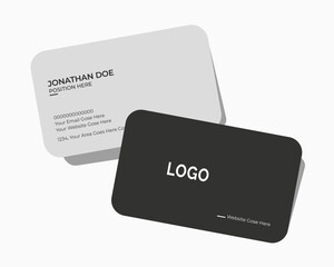 Modern business card, corporate identity card, minimal personal card, colorful visiting card, double sided business card