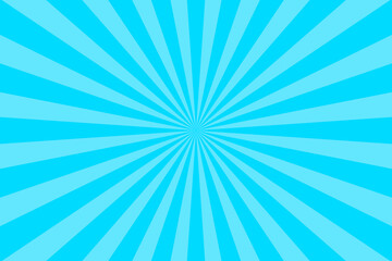 Sunburst light blue sky background vector design. comic background with retro rays.sunburst pattern background.