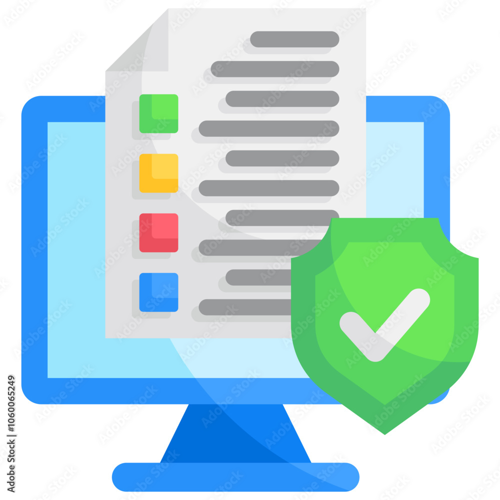Poster secure testing icon