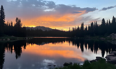 Obraz premium Spectacular Nature and Scenic Wonders: Golden Hour Sunsets, Lush Forests, Tranquil Beaches, and Vibrant Fields of Flowers in Stunning Views