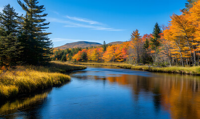 Obraz premium Spectacular Nature and Scenic Wonders: Golden Hour Sunsets, Lush Forests, Tranquil Beaches, and Vibrant Fields of Flowers in Stunning Views