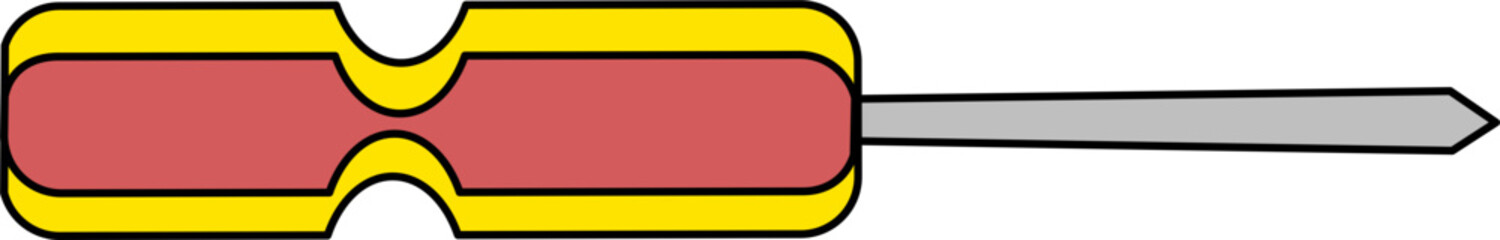 Obraz premium Red and yellow screwdrivers