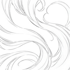 Fototapeta premium Abstract swirling black lines texture background. 5000x5000 px.
