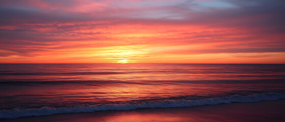 Fototapeta premium Breathtaking Natural Landscapes: Vibrant Sunsets, Serene Forests, and Colorful Ocean Views with Stunning Skies and Tranquil