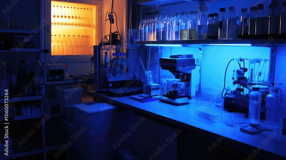 Poster lab setup with rats as part of a scientific experiment, reflecting on ethical testing standards in b