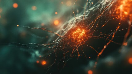 Complex digital neurons and connections, showcasing the advanced frontiers of neuroscience and brain research