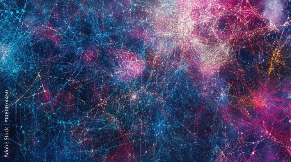 Aufkleber digital neural network with intricate web of connections, symbolizing cutting-edge neuroscience