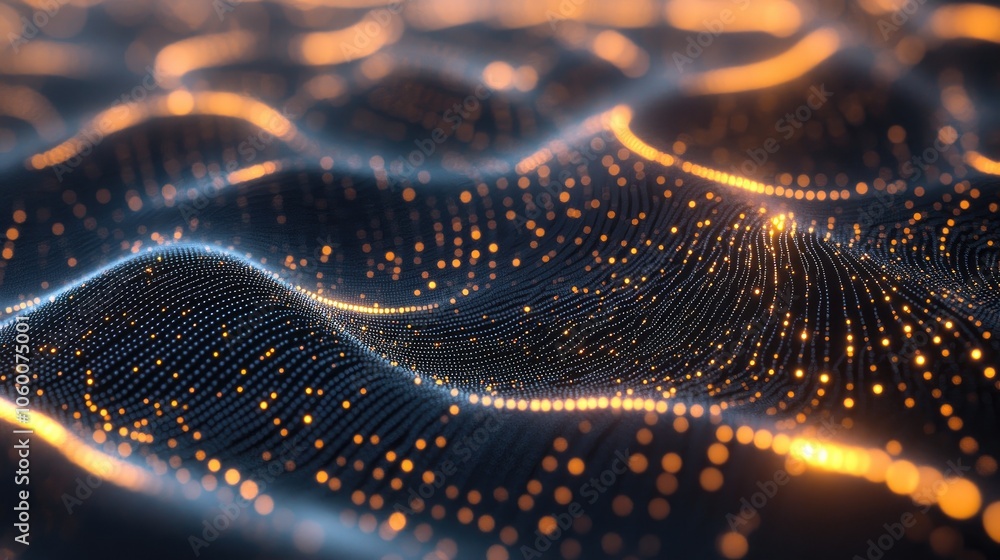 Poster a complex digital neural network with glowing connections, symbolizing advances in brain science