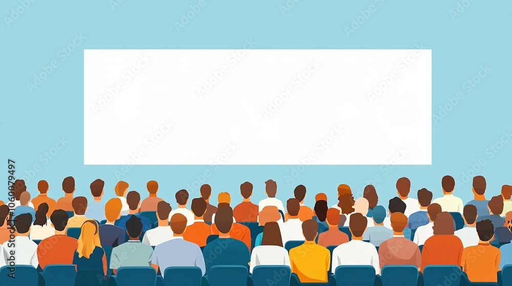 Poster Professional giving a presentation to a focused team, all actively listening and taking notes with empty space for text