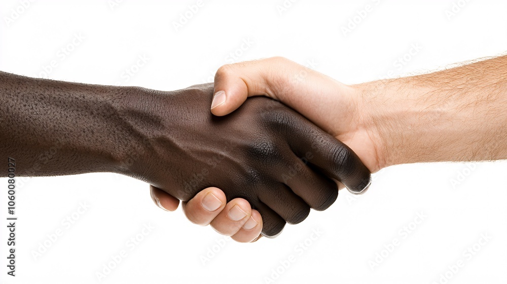 Aufkleber team leader shaking hands with a team member, showing appreciation and a positive work culture with 