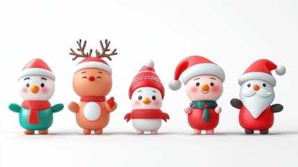 Cute Holiday Characters for Festive Celebrations