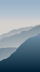 Minimal landscape illustration for smartphone wallpaper