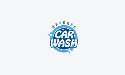 Car wash logo design vector template
