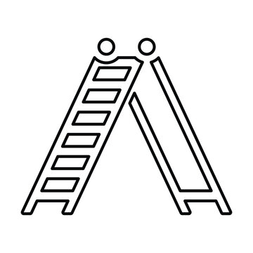 recommend clip art: Climbing Ladder Icon In Outline Style