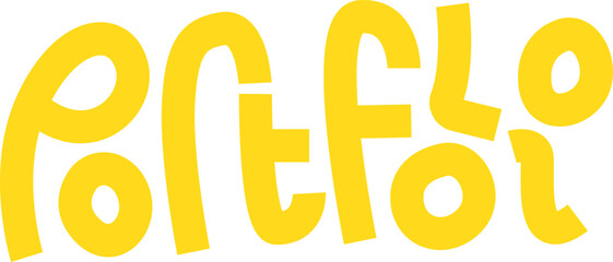 Portfolio modern text design 