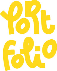 Portfolio modern text design 